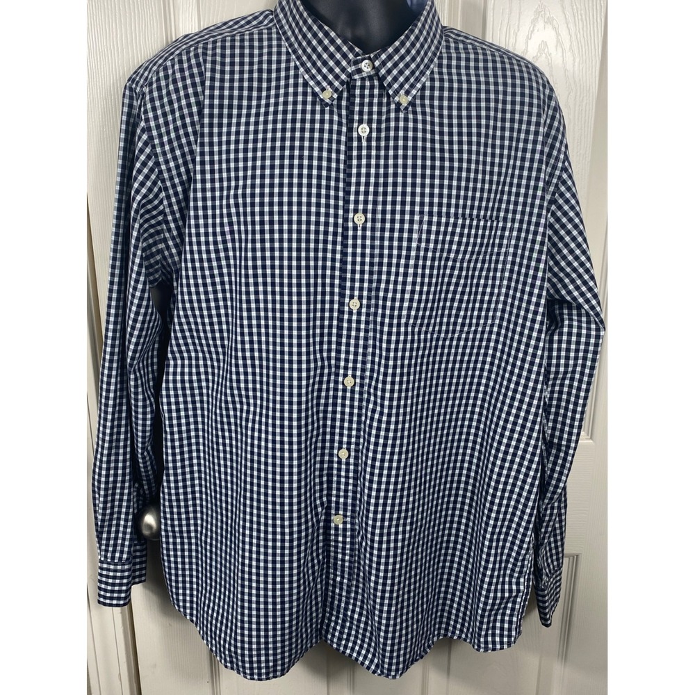 Tommy Hilfiger Men's Gingham Button Down Shirt Long‎ Sleeve XL